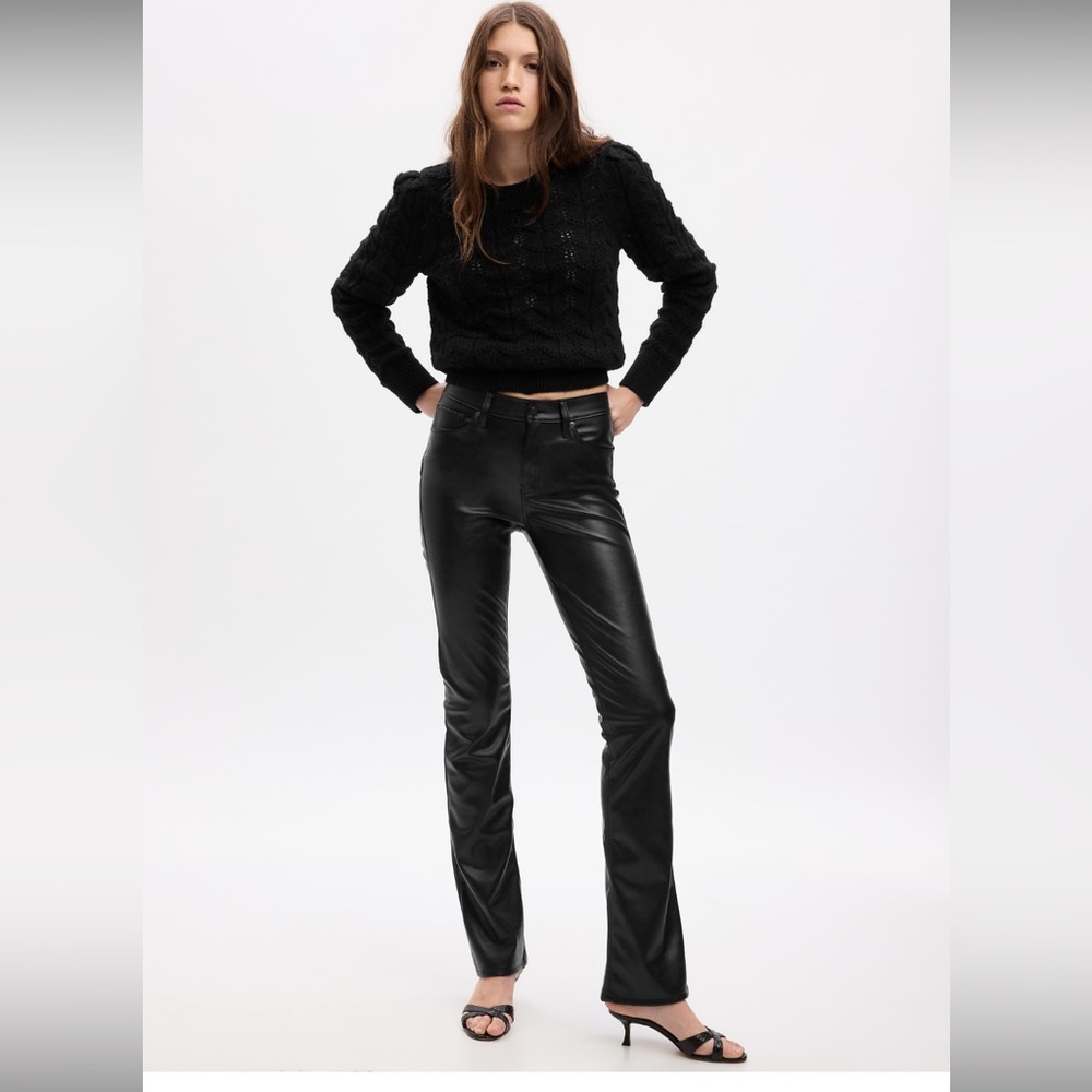 Gap Vegan Leather Baby Boot Pants NWT